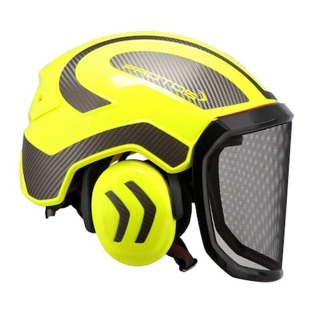 Pfanner Protos Integral ARBORIST Helmet - Hi-Viz Yellow & Carbon PROTOS-NYCB